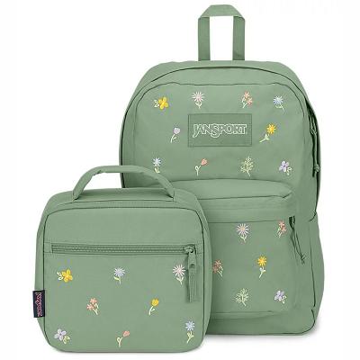 Rucsac Laptop JanSport EMBROIDERED BLOSSOM BUNDLE Verzi | RO_JS322